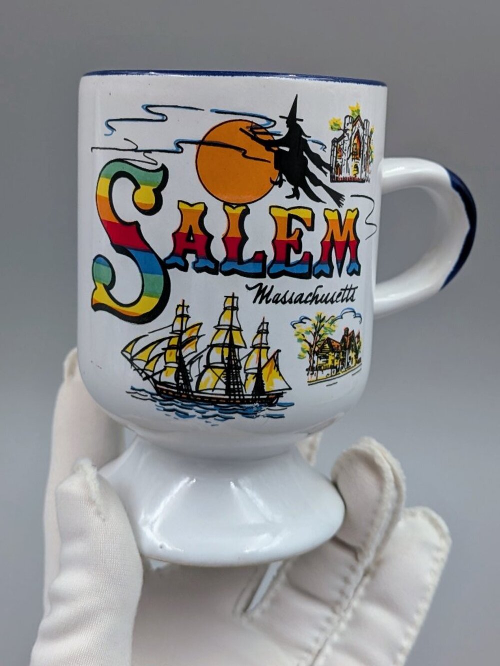 Vintage Salem Massachusetts "Witch City" Souvenir Coffee Mug